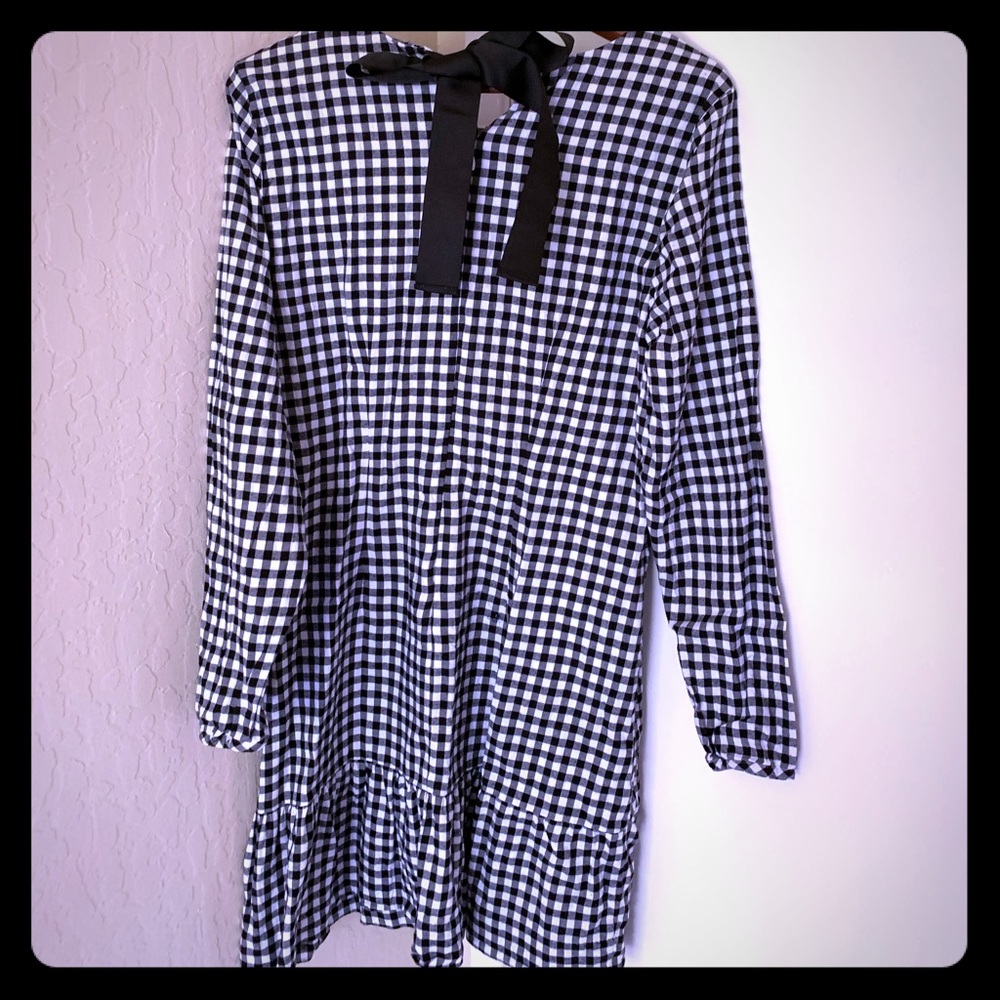 Jcrew gingham dress with bow in back